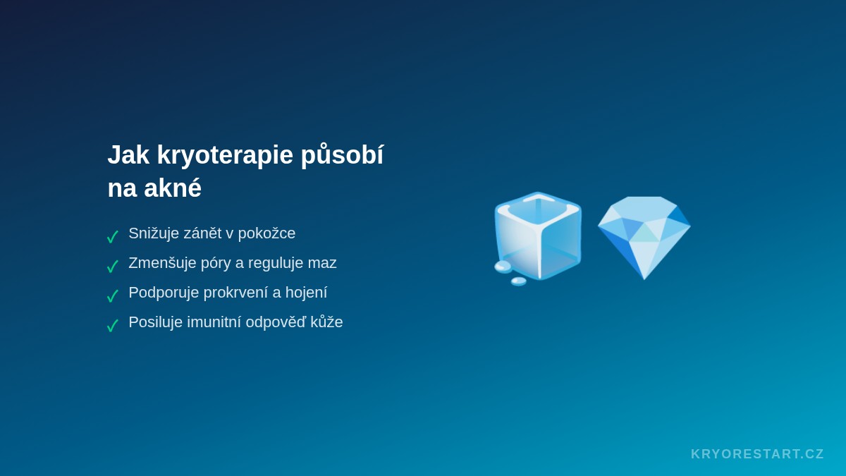 Jak kryoterapie působí na akné – protizánětlivé účinky chladu na problematickou pleť