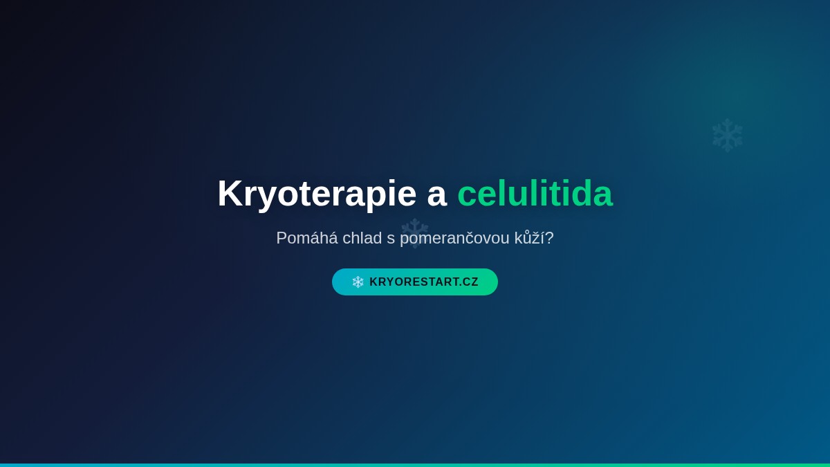 Kryoterapie a celulitida – pomáhá chlad s pomerančovou kůží