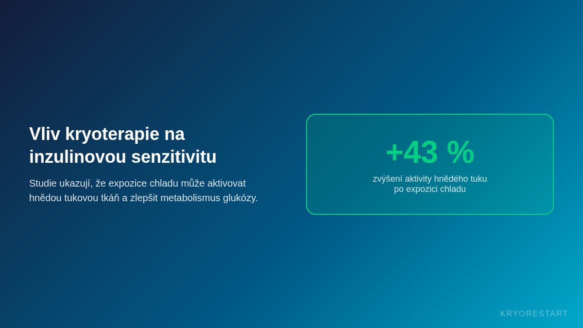 Vliv kryoterapie na inzulinovou senzitivitu a aktivaci hnědého tuku
